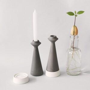 Candlestick holder, Candle Holder, Tealight holder, taper candle holder, modern ceramics, modern minimalist, Shabbat candlesticks, ceramics image 2
