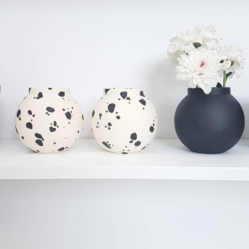 minimalistische Vase, Keramik Blumentopf, moderne Wohnkultur, Keramik Knospenvase, skandinavische moderne Blumenvase, Keramik und Keramik Blumenvasen Bild 8