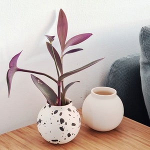 minimalistische Vase, Keramik Blumentopf, moderne Wohnkultur, Keramik Knospenvase, skandinavische moderne Blumenvase, Keramik und Keramik Blumenvasen Bild 3