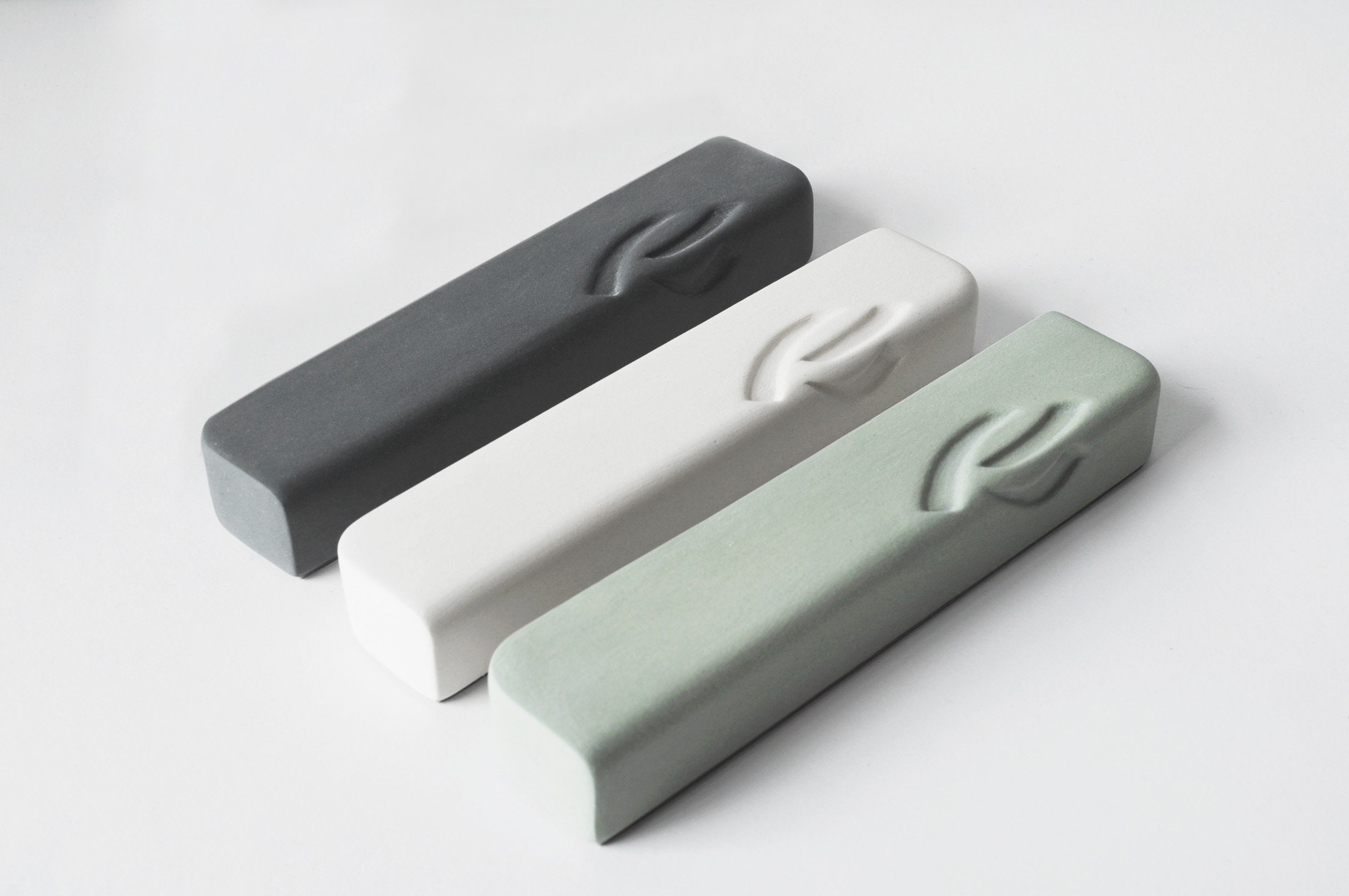 3x Cas de Mezuzah en Céramique, Judaica Moderne, Israël Art, Céramique Judaica, Décor à La Maison Me