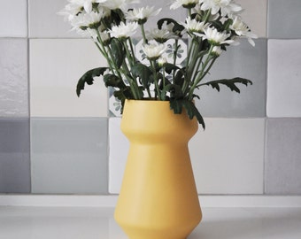 Flower Vase, ceramic flower pot, pottery vase, Yellow, pastel ceramic vase, scandinavian modern, keramik, vase, minimalist vase, ceramic pot