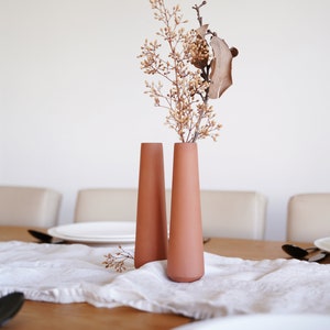 ceramic flower vase, single flower vase, table decorations, ceramics and pottery, bud vase, flower pot, modern minimalist home decor image 10
