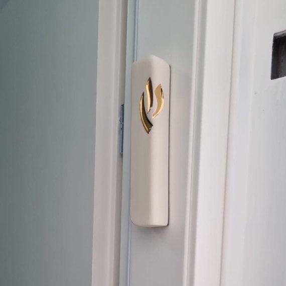 Mezzuzahs With Scroll Modern Mezuzah Case Mazuzahs Ceramic - Etsy