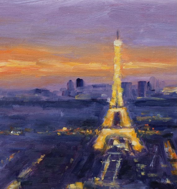 値下げ↓パリの風景 油彩画 エッフェル塔 値下げ↓パリの風景 油彩画 エッフェル塔 値下げ↓パリの風景 油彩画