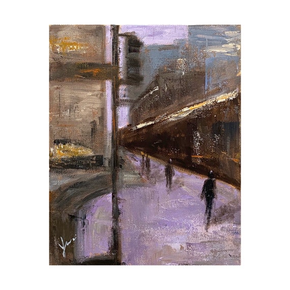 Original Oil Painting A Bleak Corner10x8 Landscape Etsy