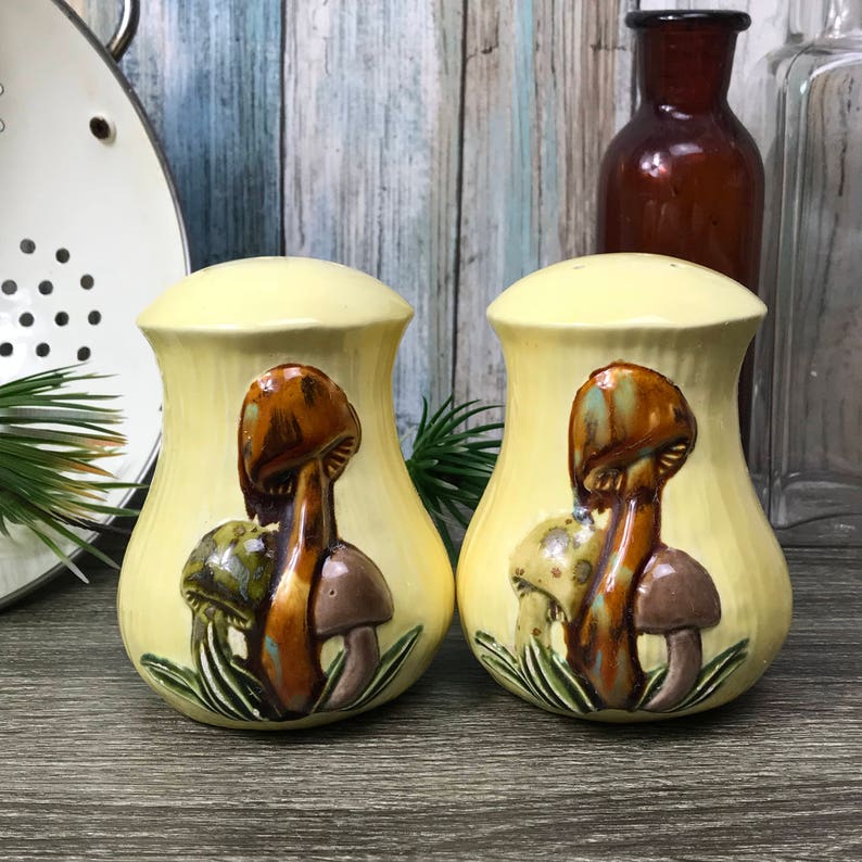 Pilz Salz Und Pfefferhaker Retro Kitchen Aus Den 70er Jahren Large