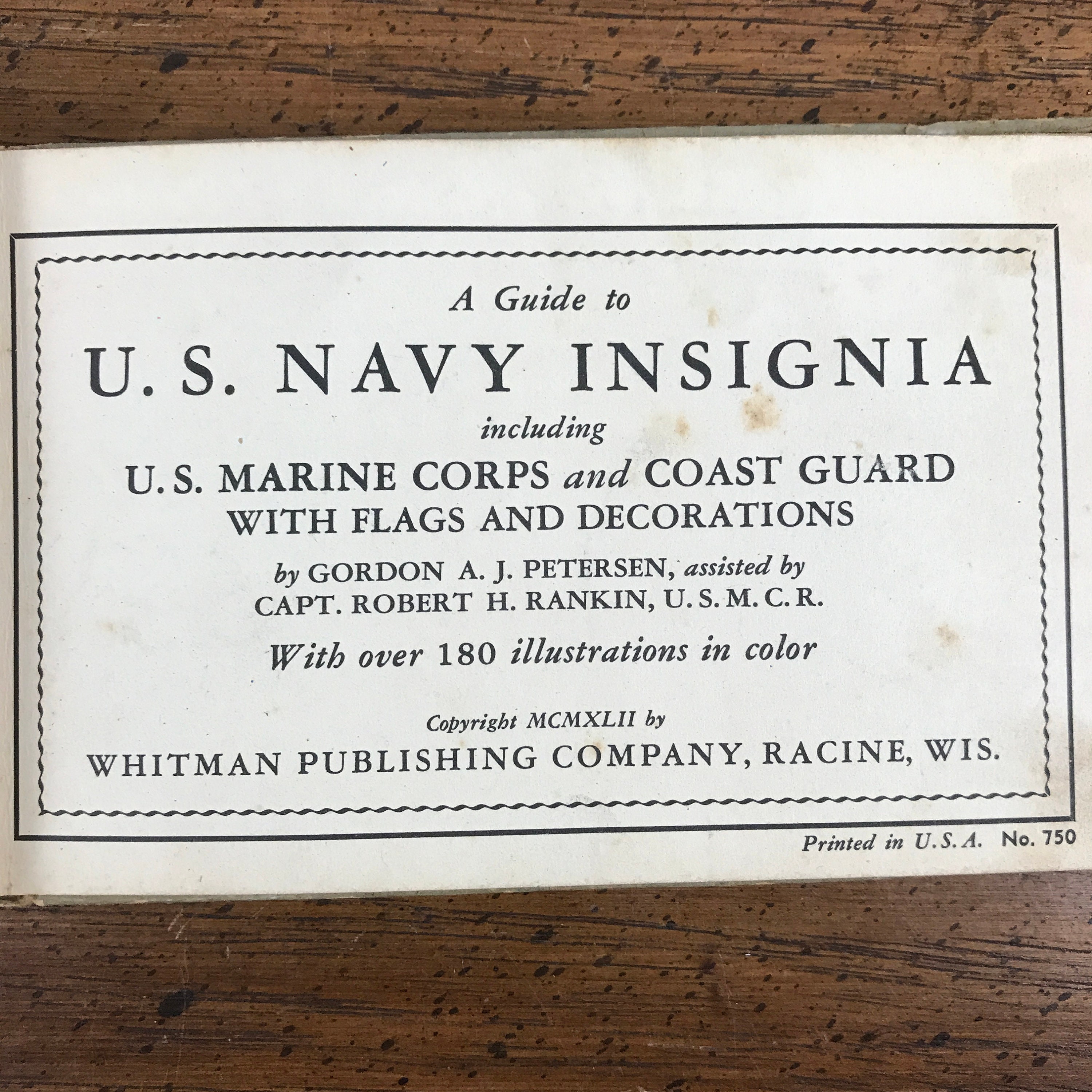 Vintage Wwii Book A Guide To U S Navy Insignia Flags And