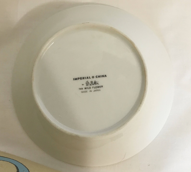 Replacement Dish for Set Fine China Made in Japan Dalton -Wild Flower Fruit Dessert Sauce Bowl #745 Vintage Imperial China by W