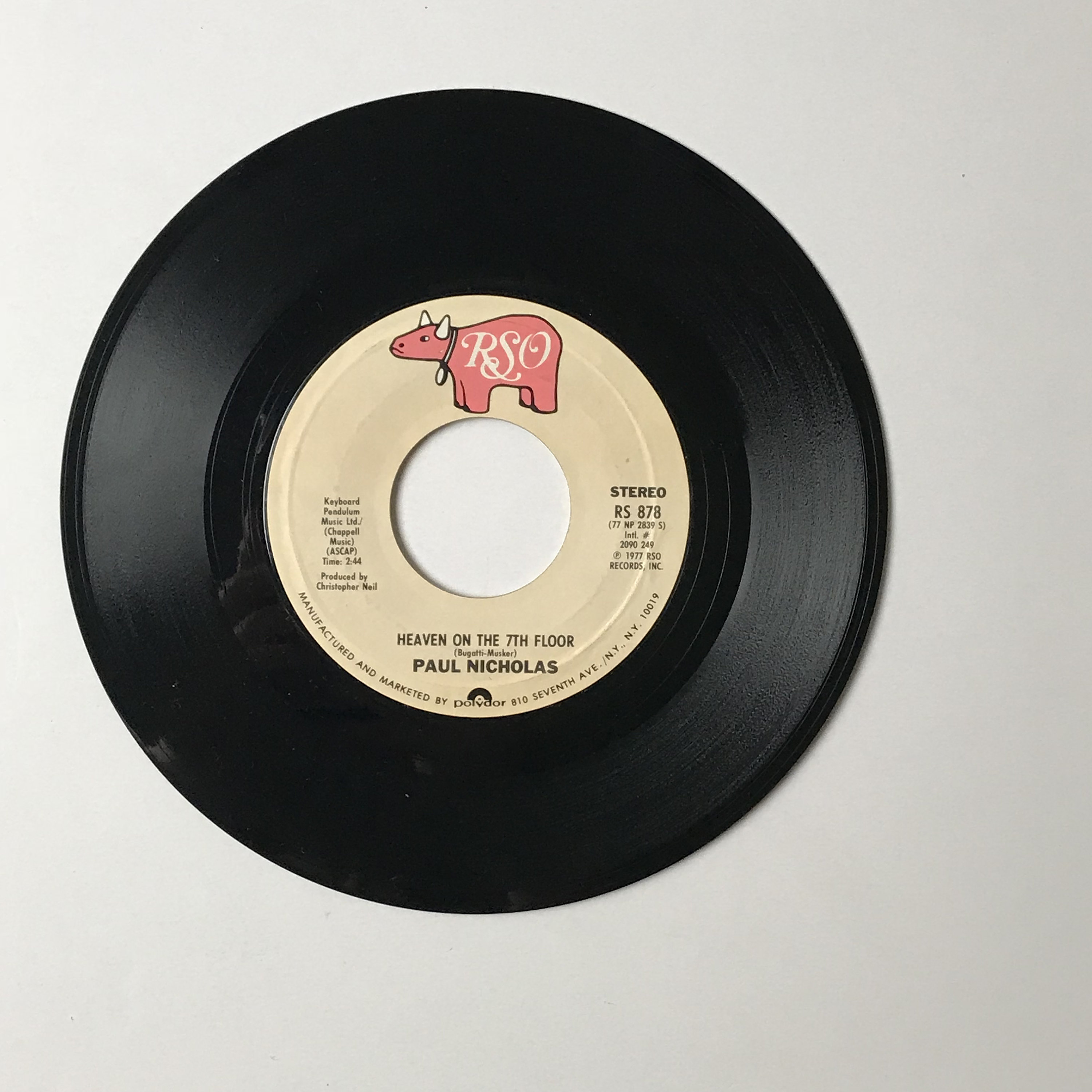 Paul Nicholas Heaven On The 7th Floor Do You Want My Love 45 Rpm