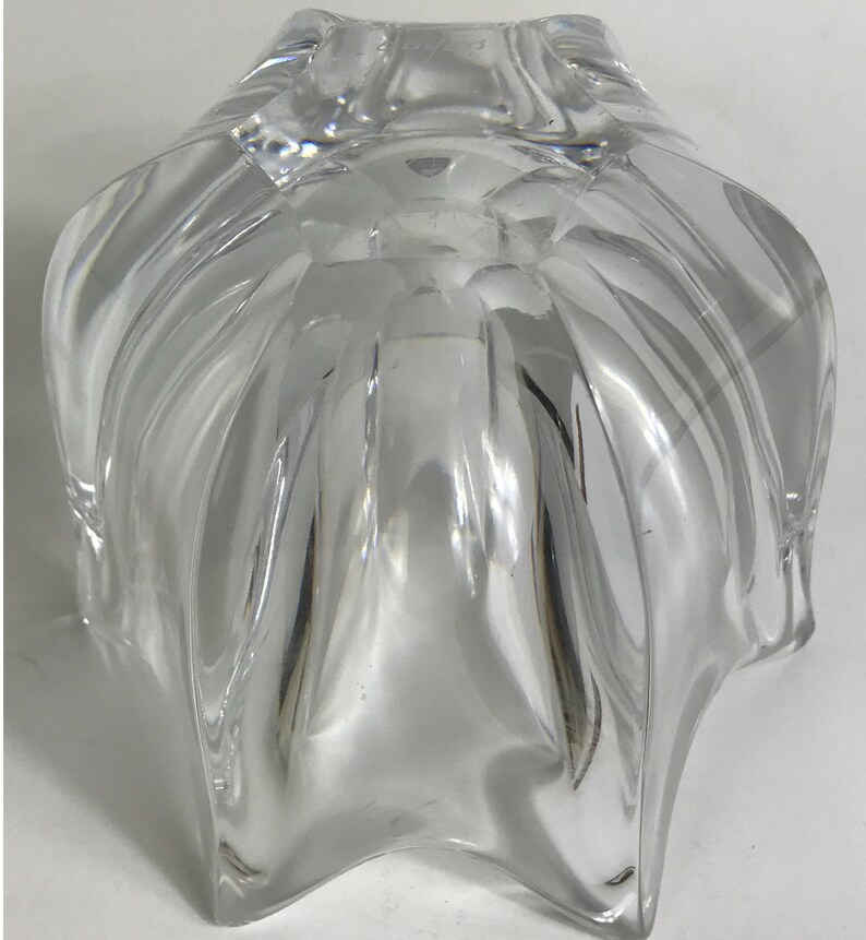 Orrefors Signed Swedish Crystal Tulip Bowl Designed by Jan Etsy