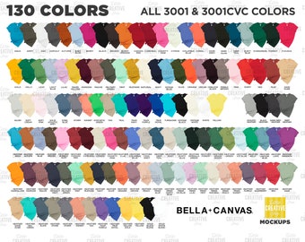 Download Bella Canvas 3001 Color Chart Etsy