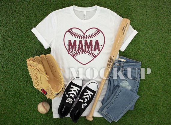 Bella Canvas White 3001 T-Shirt Mockup, Baseball Shirt Mockup, Real Photo Mockup, Grass Flatlay, Sports Tee Mockup, Blank Template JPEG