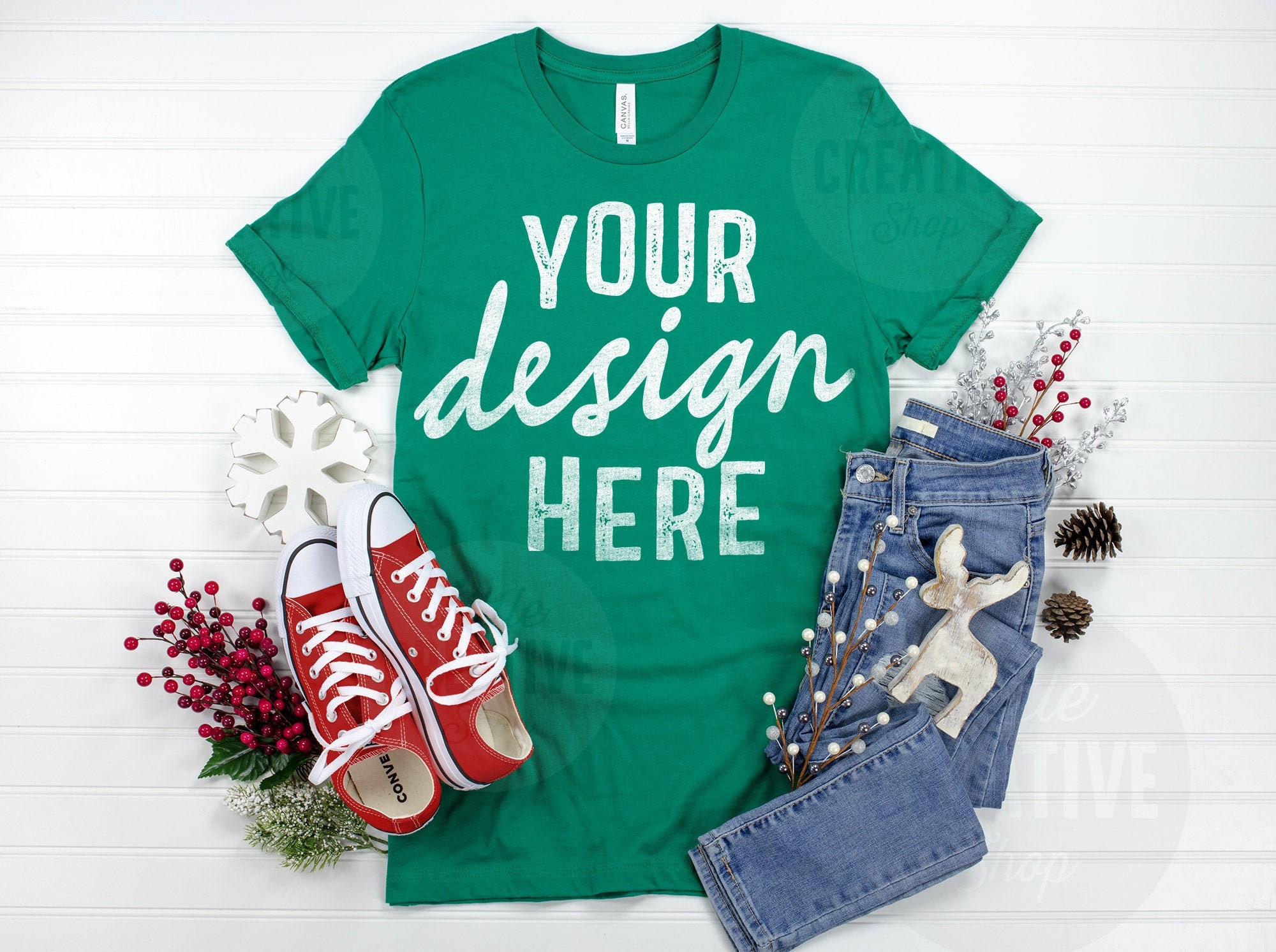kelly green bella canvas