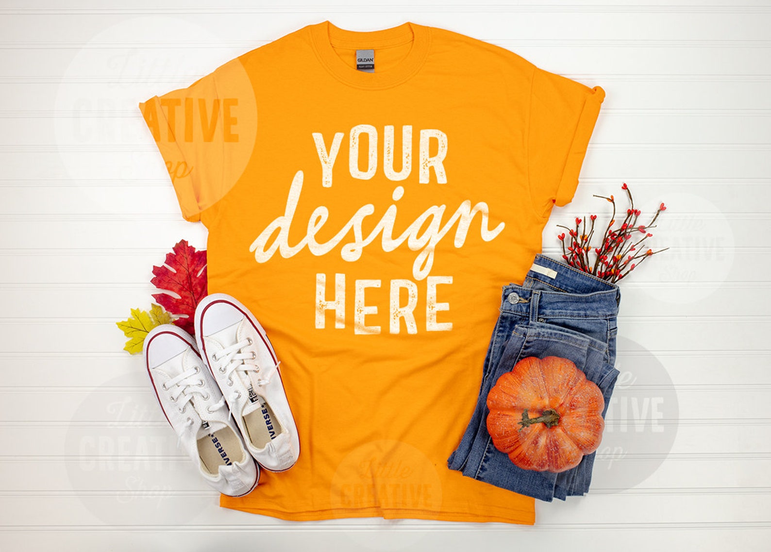 Download MOCKUP Gildan 5000 G500 Tennessee Orange Autumn Pumpkin | Etsy