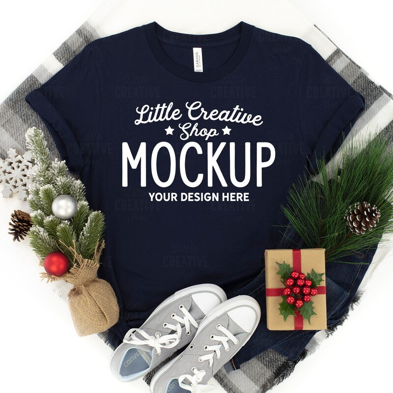 Festive Spot Tee - Navy