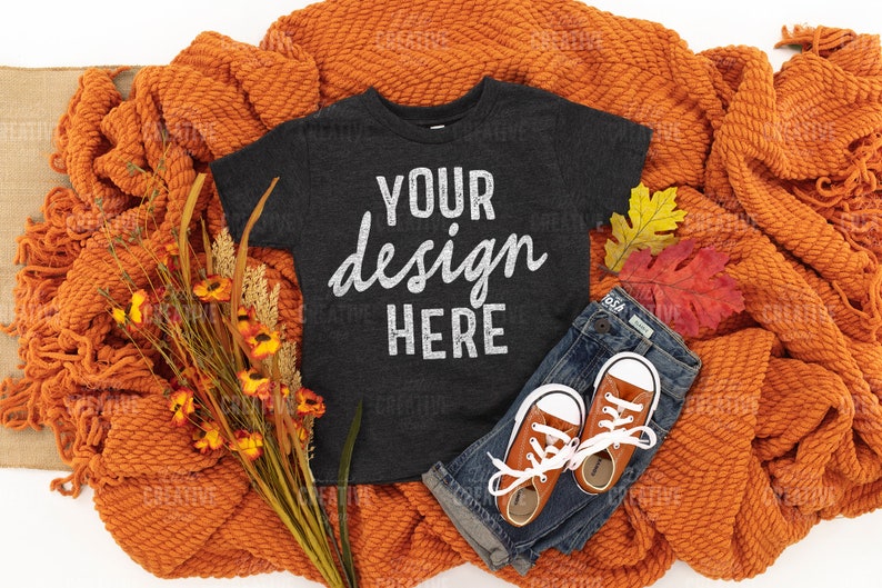 Download MOCKUP Dark Grey Heather Bella & Canvas 3001T 3001 Kids ...