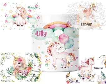 Personalized money box unicorn Pegasus printed with name piggy bank money box money box girl boy children personalized