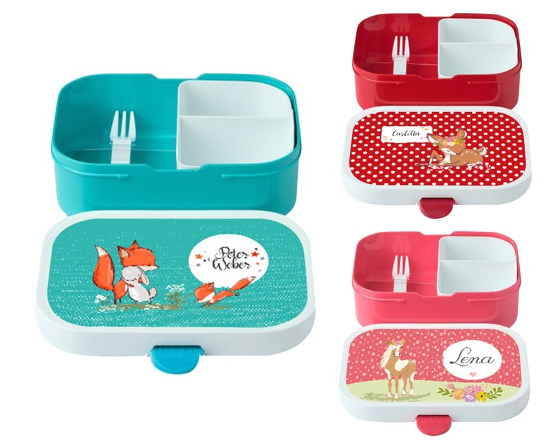 GRAZDesign Brotdose Mit Trennwand - Personalisierte Lunchbox Mit Pferd Motiv