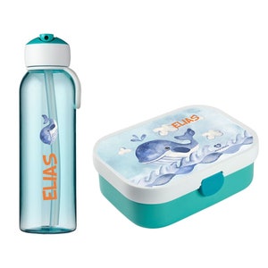 Boîte à lunch Mepal Campus personnalisée, gourde ou gobelet pour enfants pour filles et garçons Wal Meer avec nom pour l'école et la garderie image 4