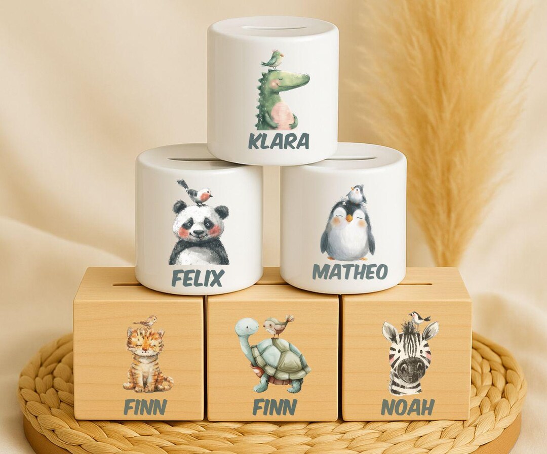 Money Box, Money Box for Children, Personalized Money Box, Wooden Money ...