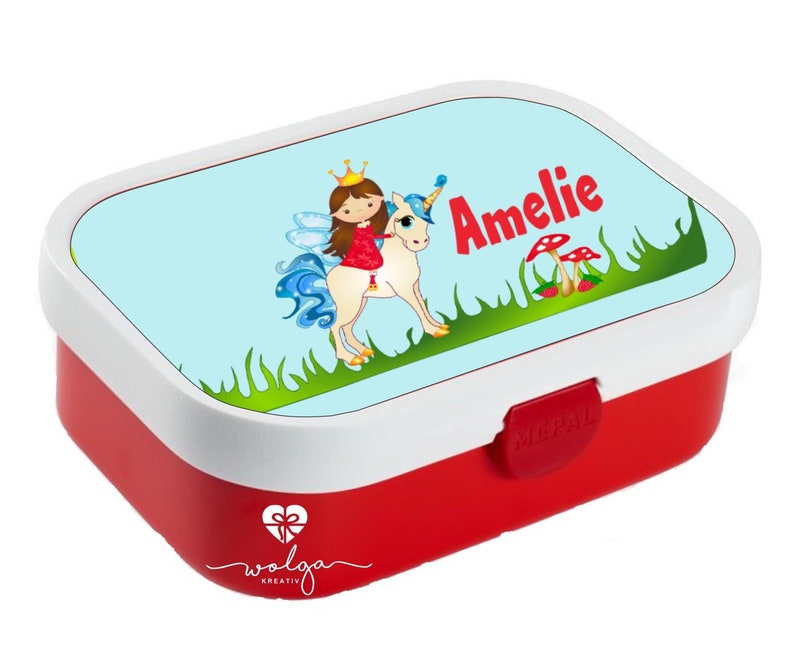 Brotdose mit Namen Einhorn Mädchen Kinder Kindergarten Brotbox | Etsy