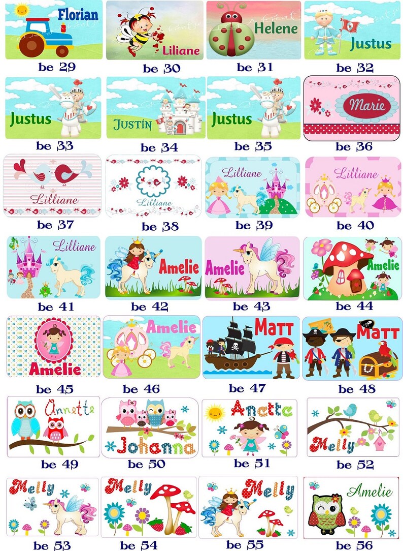 Fabric bag by name nanny Personalized many motifs nursery school