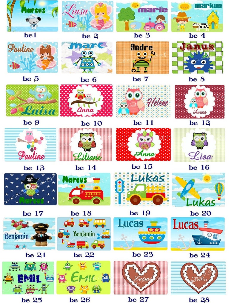 Fabric bag by name nanny Personalized many motifs nursery school