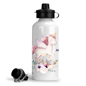 Personalized Mepal Campus lunch box, drinking bottle or children's cup for girlsUnicorn Boho with name for school and daycare Alu Flasche