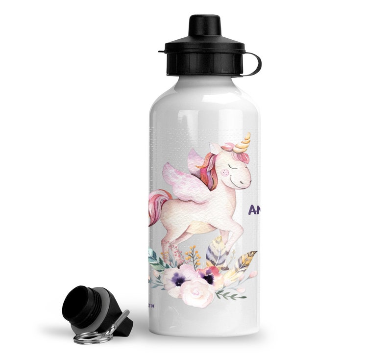 Personalized Mepal Campus lunch box, drinking bottle or children's cup for girlsUnicorn Boho with name for school and daycare Alu Flasche