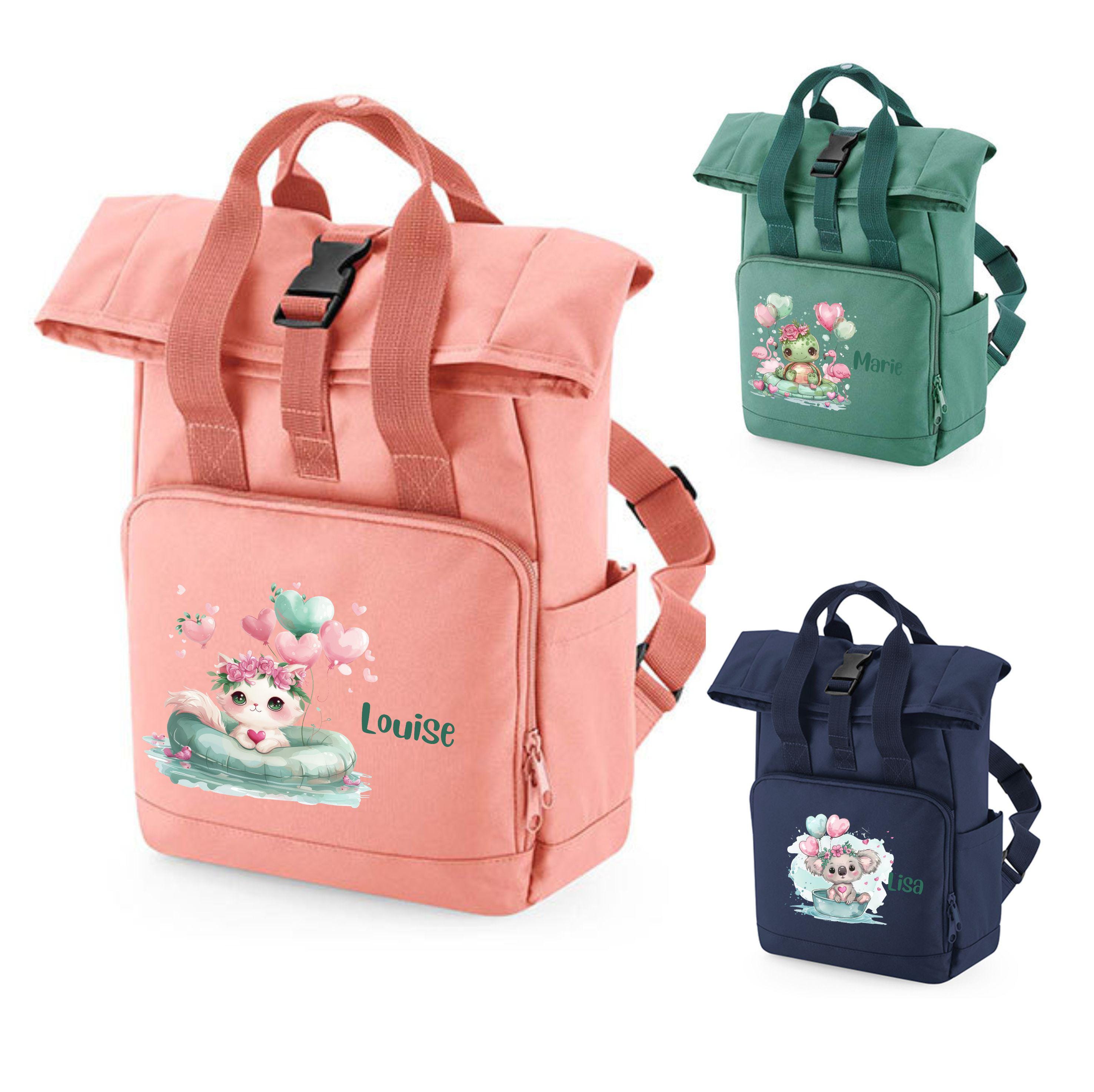 Kindertasche Mit Namen Personalisiert - Dinosaurier Umhängetasche Für Kita, Kindergarten & Freizeit