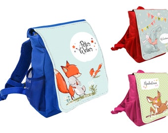 Children's backpack kindergarten cute mouse deer fox and rabbit kindergarten bag girl boy personalized with name printed