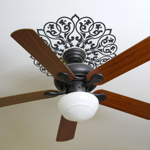 Ornate Mandala Graphic For Ceiling Fan Or Circular Shape Wall Features Vinyl Decal Item 0446