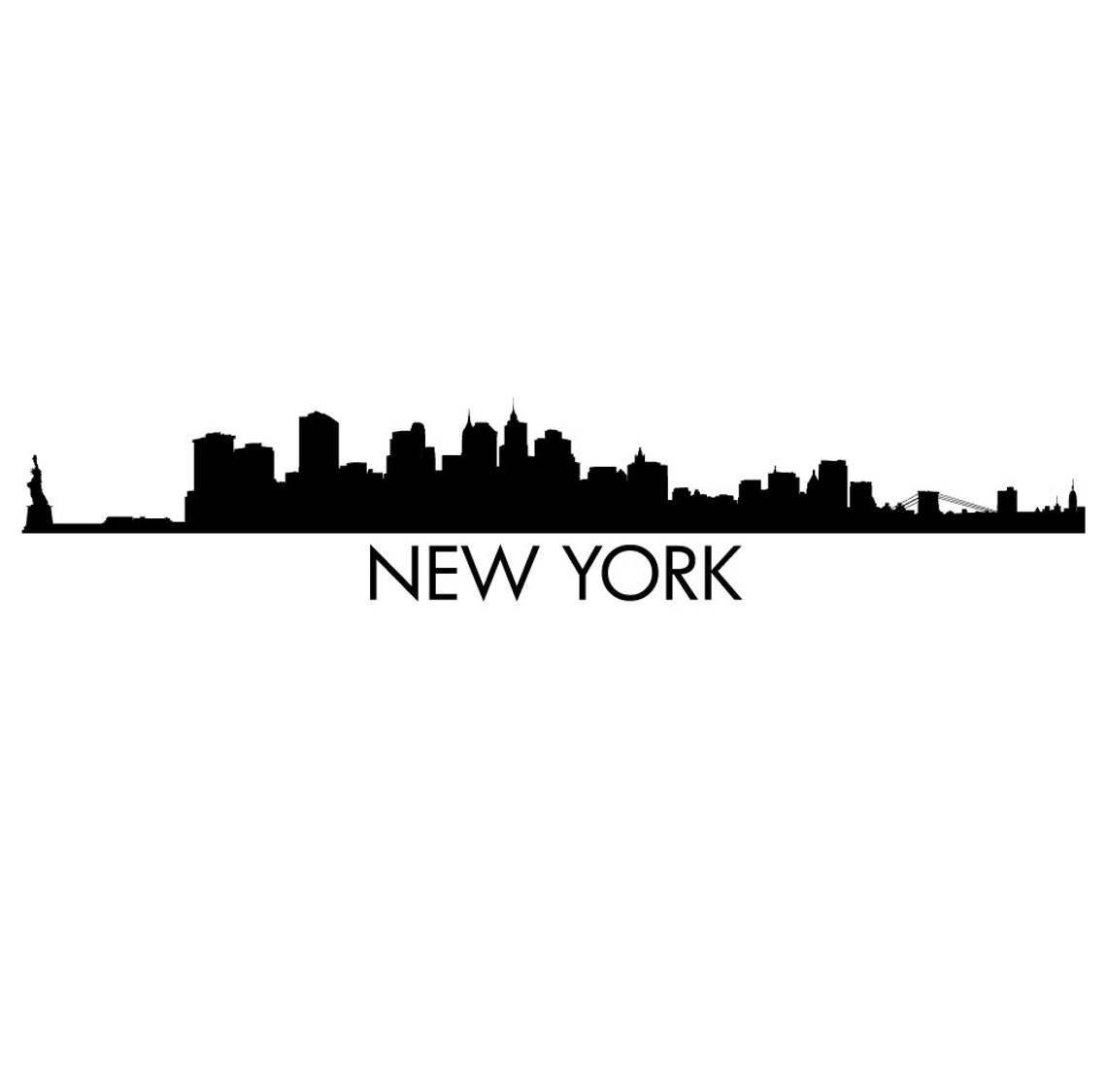 New York City Skyline Vinyl Graphic Sticker Decal Item 0208 | Etsy