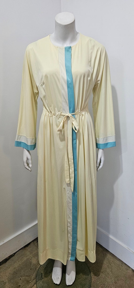 Vintage 70's Yellow Stripe Maxi Belted Tunic Maxi 