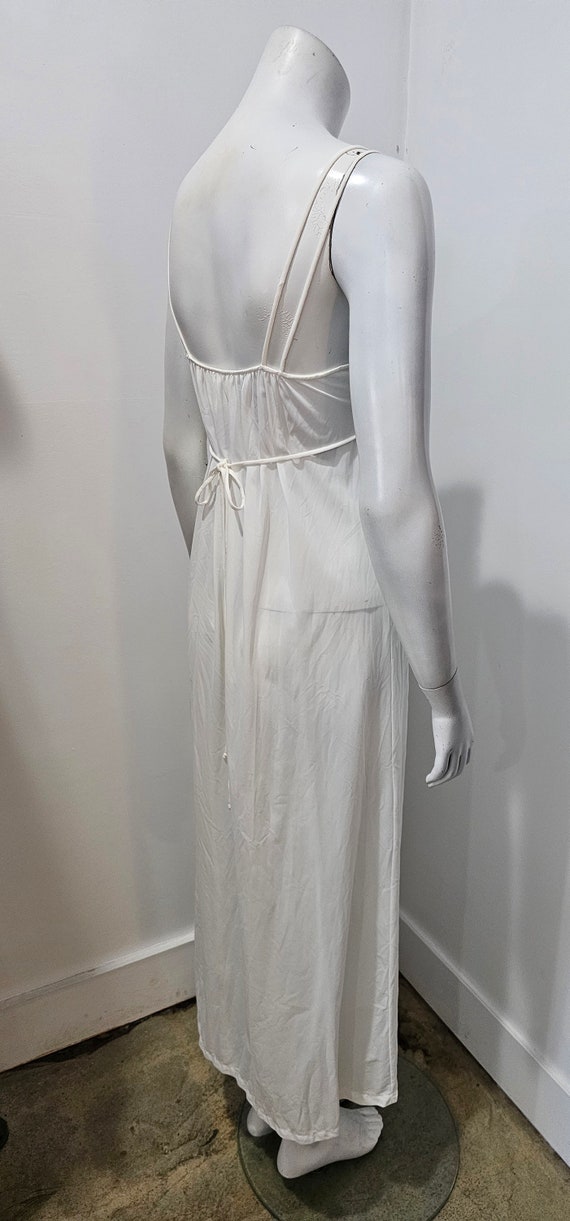 Vintage 70's Ivory Silver Lurex Dot Hollywood Gla… - image 5