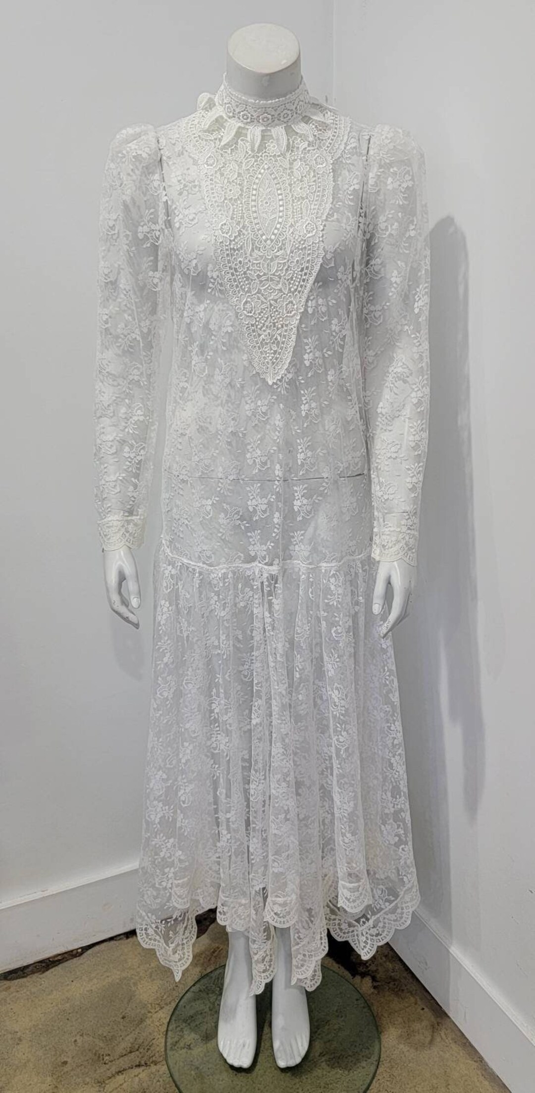 Vintage 80s Jessica Mcclintock Victorian Lace Bridal Dress - Etsy