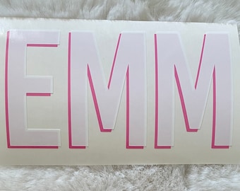 Double Layer Monogram Decal Three Letters | Shadow Monogram  for Phone, Tumbler, Car, Luggage | Customizable Vinyl Decal | Free Shipping