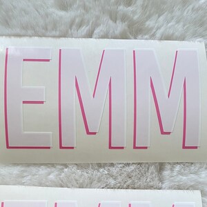 Double Layer Monogram Decal Three Letters | Shadow Monogram  for Phone, Tumbler, Car, Luggage | Customizable Vinyl Decal | Free Shipping