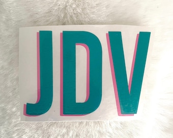 Double Layer Monogram Decal-3 Letters | Monogram Sticker for Stanley Cup, Luggage, Car, Laptop, Phone Etc |  Shadow Monogram | FREE SHIPPING