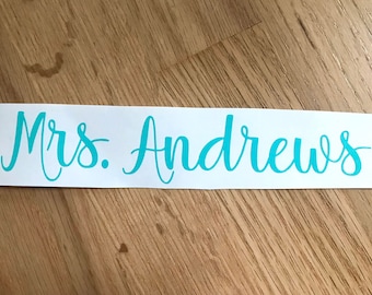 Teacher Decal | Teacher Name Decal | Classroom Decal | Teacher Vinyl Decal | Mrs. Decal | School Teacher Decal | Chalkboard Decal