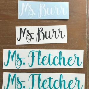 Teacher Decal | Teacher Name Decal | Classroom Decal | Teacher Vinyl ...