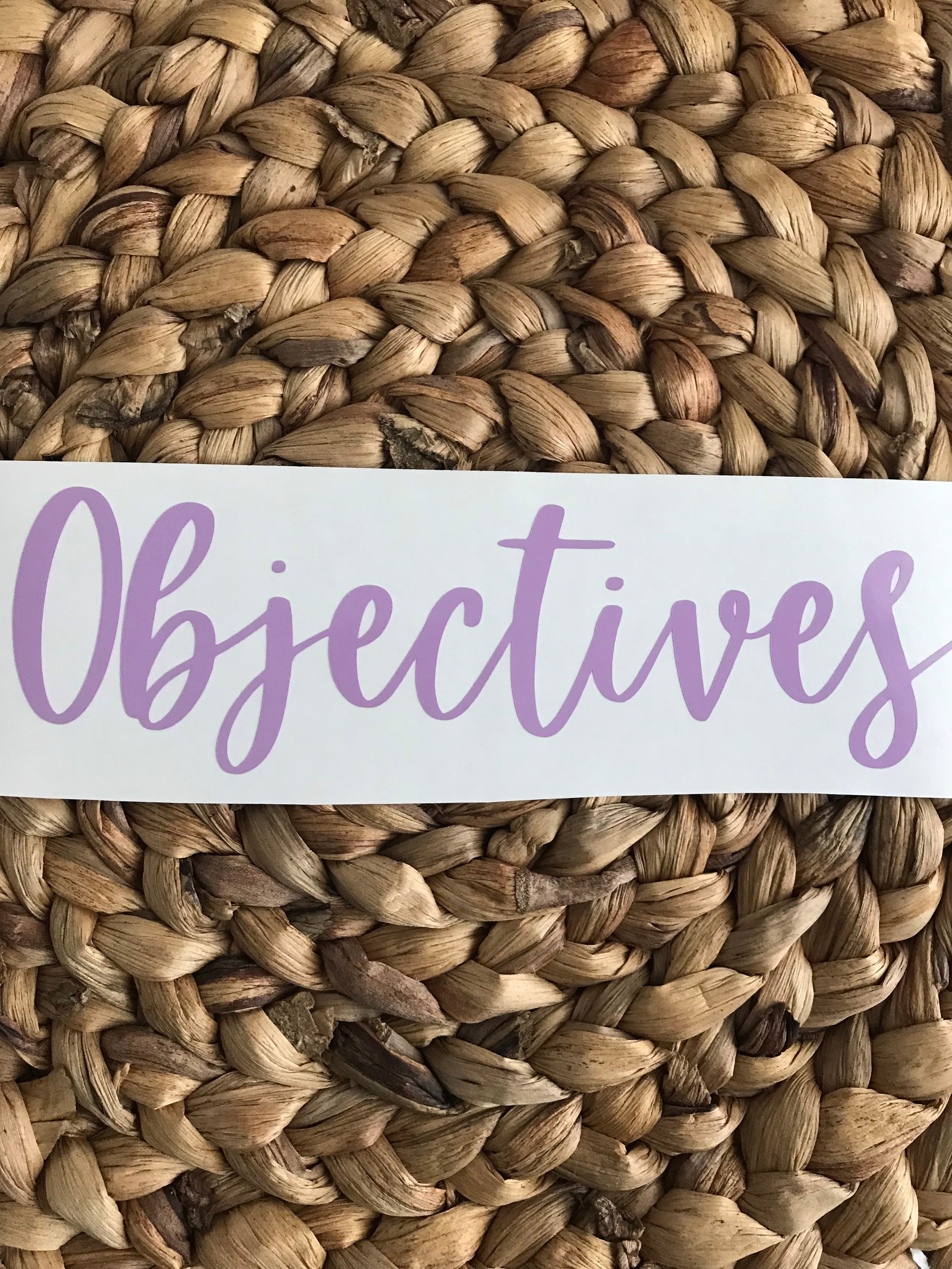 Objectives Decal | Classroom Decal | Teaching Objectives Decal ...