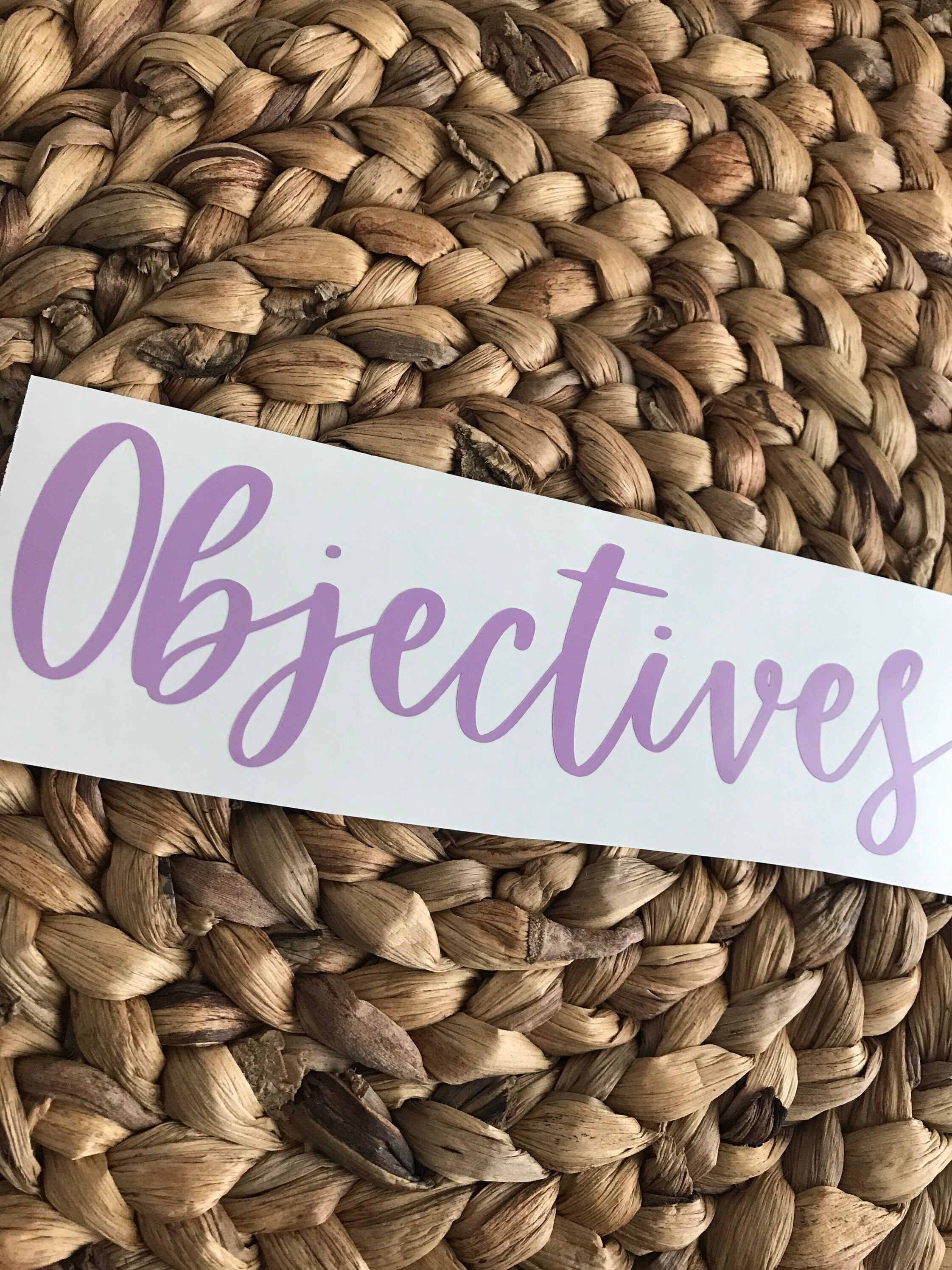 Objective Complete Sticker Objectives Decal Classroom Decal Teaching Objectives Decal | Etsy