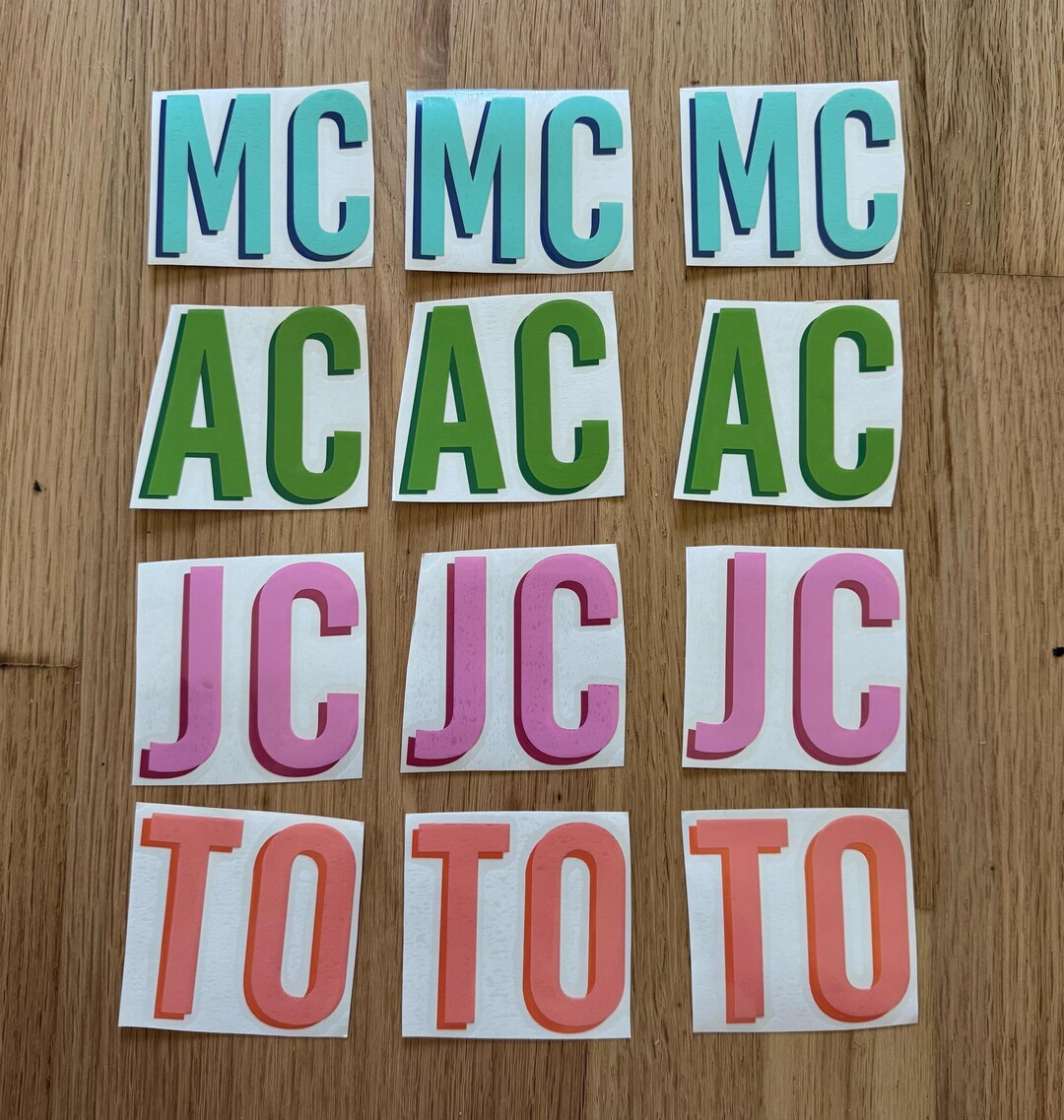 Two Color Monograms Double Layer Monogram Decal | Two Color Monogram Decal | Decal for ...