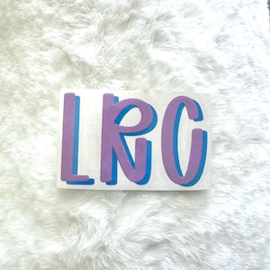 Two Color Monograms Double Layer Monogram Decal | Two Color Monogram Decal | Decal for ...