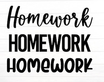 Homework Decal | Teacher Homework Decal | School Decal | Chalkboard Decal | Whiteboard Decal | Back to School Decal | Teacher Decal