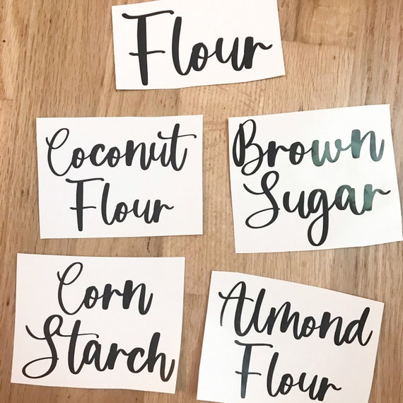 PANTRY LABELS | Pantry Organization | Kitchen Labels | Jar Decals | Canister Decal | Kitchen Decals | Home Organization | Vinyl Decals