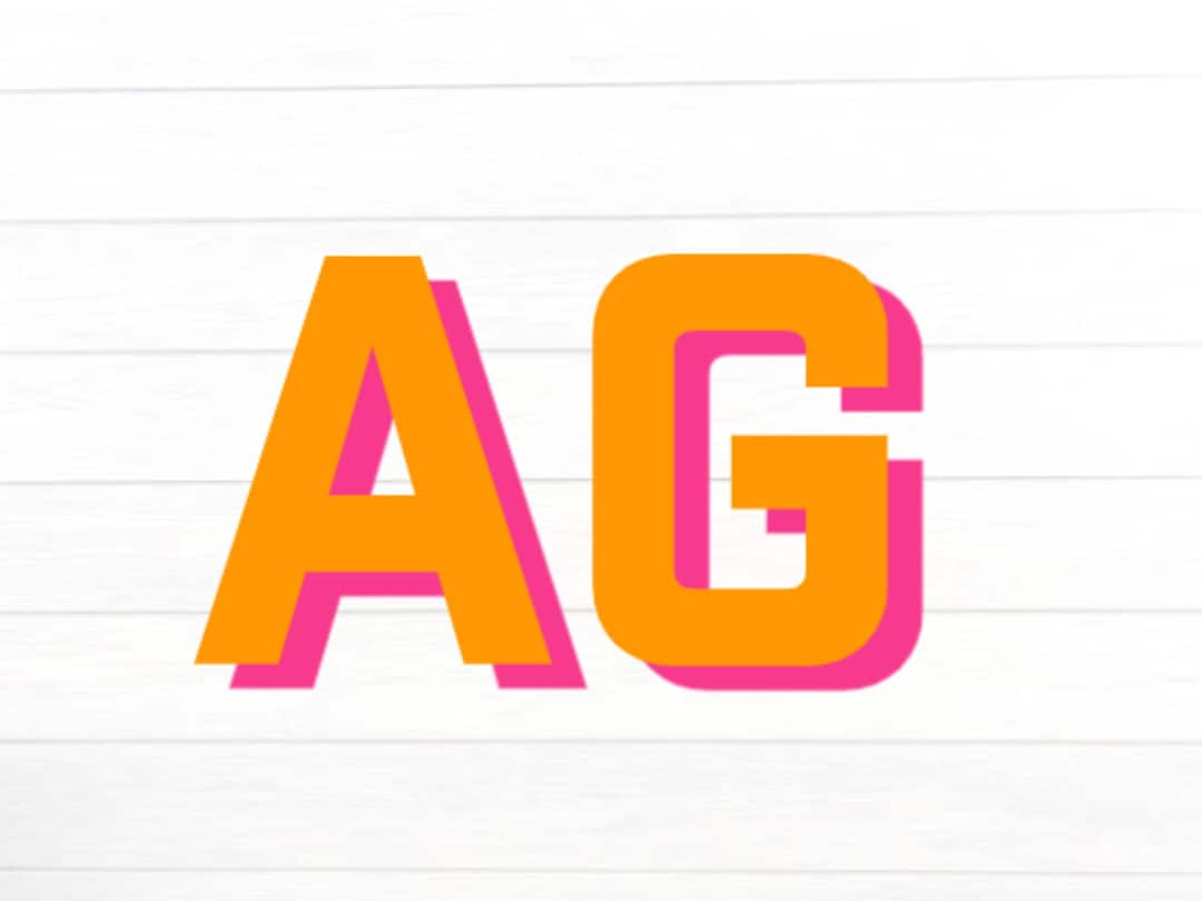 Two Color Monograms Double Layer Monogram Decal | Two Color Monogram Decal | Decal for ...