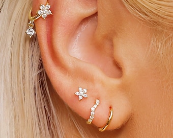 Huggie Hoop Earrings • gold helix hoop • cartilage hoop • hoop earrings • silver hoop • gold hoop • small helix hoop