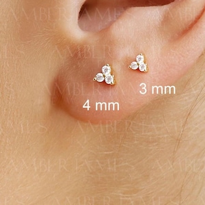 Small Stud Earrings, Tiny Gold Stud, 18K Gold plated 925 Sterling Silver Studs  Minimalist Earring, Gold Stud, Dainty Earrings, Gift For Her